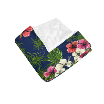 Hibiscus Pattern Print Design HB028 Premium Quilt