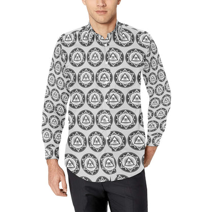 Third Eye Print Design LKS301 Men's Long Sleeve Dress Shirt