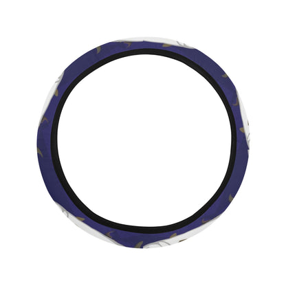 Tuna Fish Print Design LKS304 Steering Wheel Cover with Elastic Edge