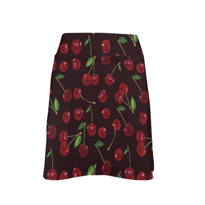 Cherry Fresh Pattern 17" Golf & Pickleball Skort with Pockets