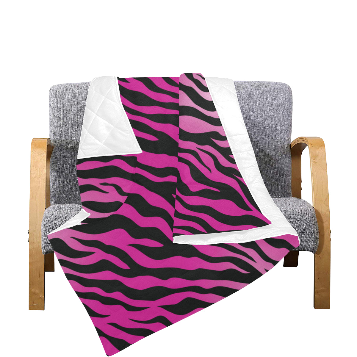 Pink Zebra Premium Quilt