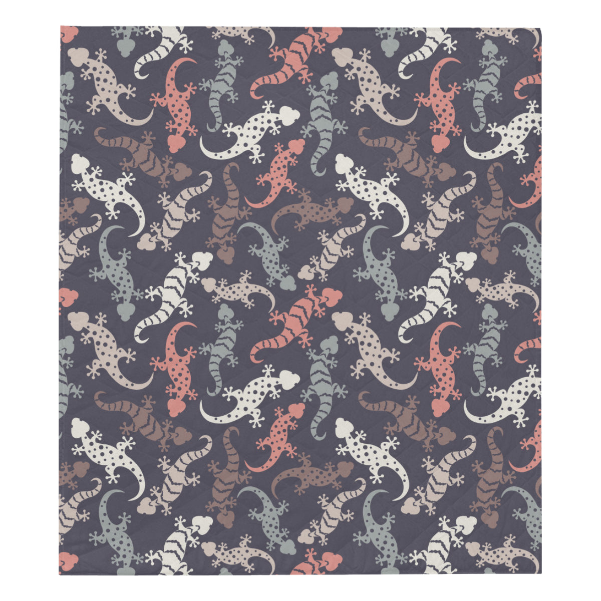 Gecko Pattern Print Design 02 Premium Quilt