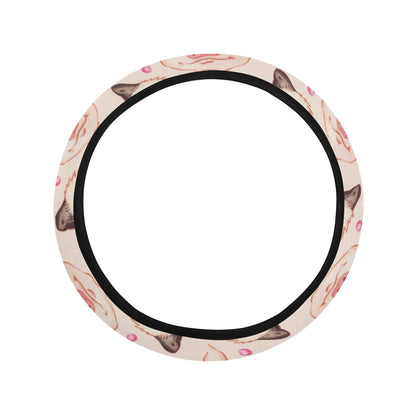 Pig Print Design LKS406 Steering Wheel Cover with Elastic Edge