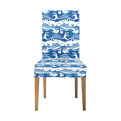Wave Print Design LKS303 Dining Chair Slipcover