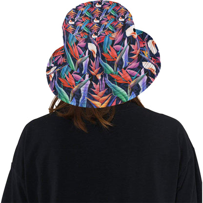 Tropical Flower Pattern Print Design TF023 Unisex Bucket Hat