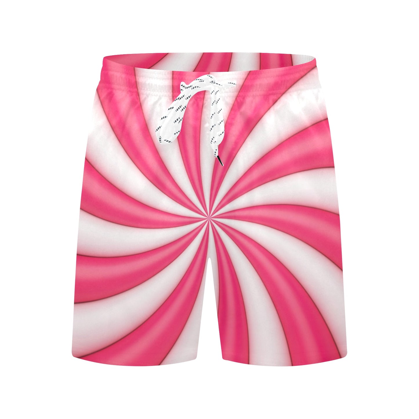 Vortex Twist Swirl Candy Print Men's Swim Trunks Beach Shorts