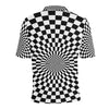 Checkered Flag Optical illusion Men Polo Shirt