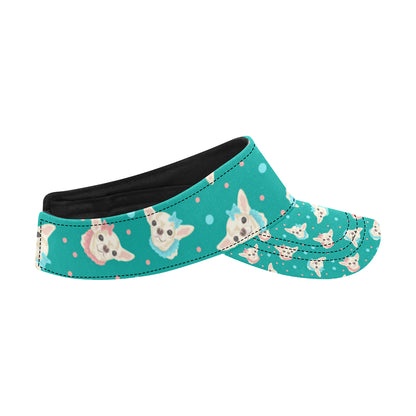 Chihuahua Polka Dot Pattern Unisex Sun Visor