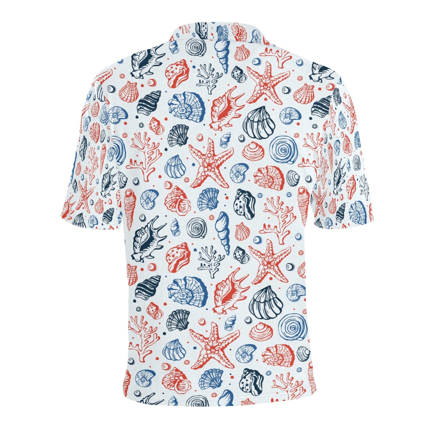 Seashell Print Design LKS307 Men Polo Shirt