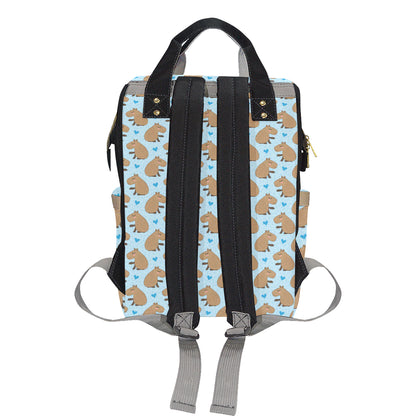 Capybara Pattern Print Design 01 Diaper Bag Backpack