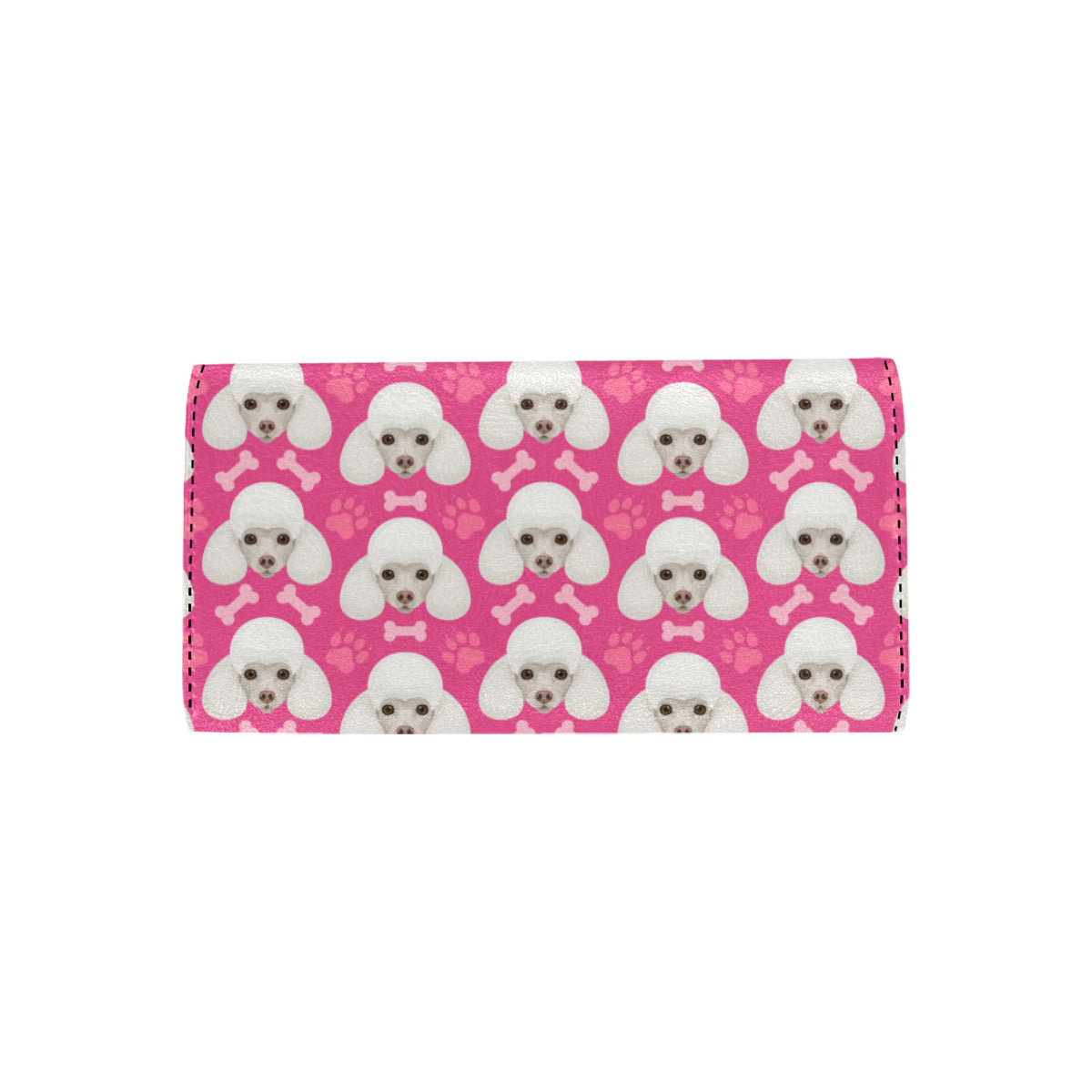 Poodle Pattern Print Design A04 Women's Trifold Wallet