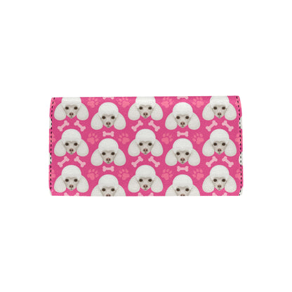 Poodle Pattern Print Design A04 Women's Trifold Wallet