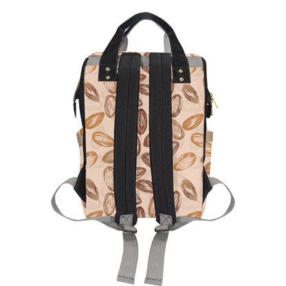 Almond Pattern Print Design 02 Diaper Bag Backpack