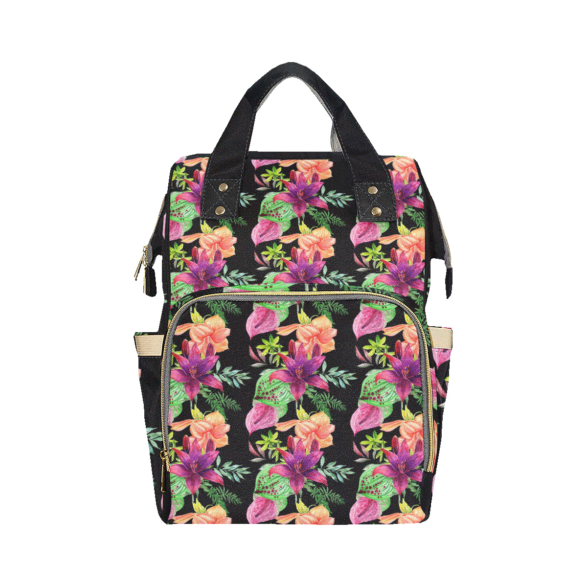 Amaryllis Pattern Print Design AL09 Diaper Bag Backpack