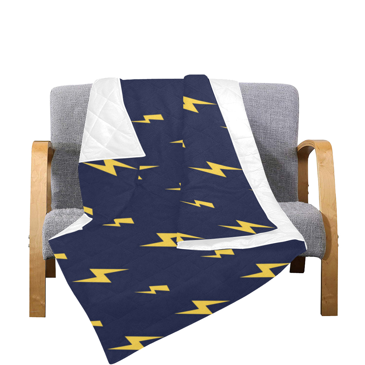 Lightning Thunder Pattern Print Design 03 Premium Quilt
