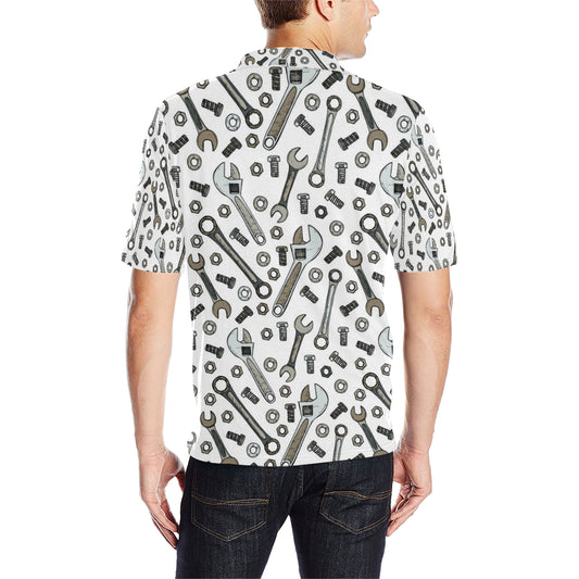 Mechanic Pattern Print Design 03 Men Polo Shirt