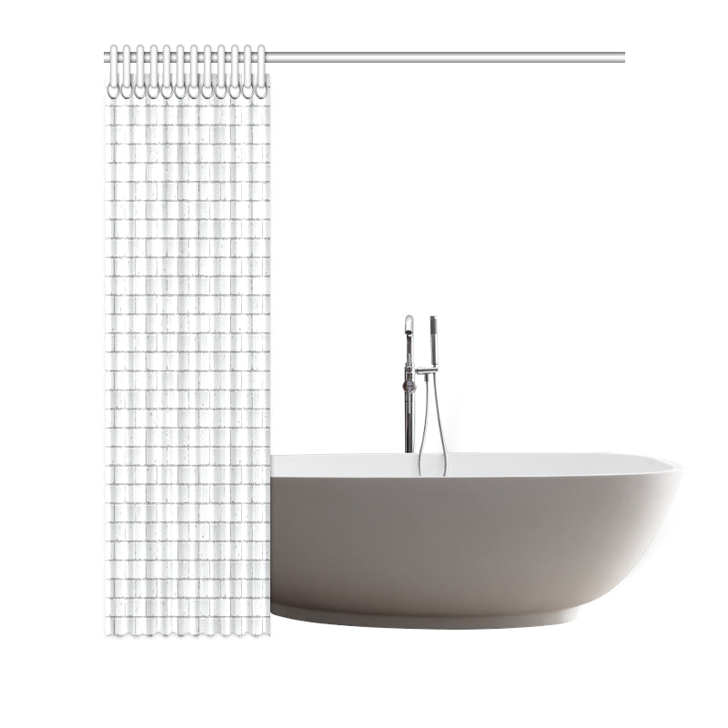 Brick White Pattern Print Design 03 Shower Curtain