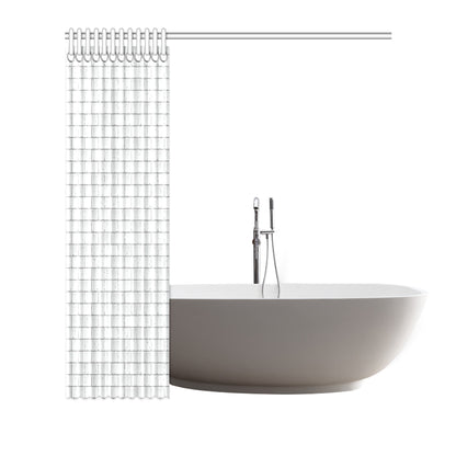 Brick White Pattern Print Design 03 Shower Curtain