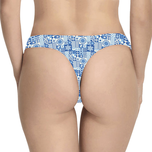 Swedish Print Pattern Women's Thongs