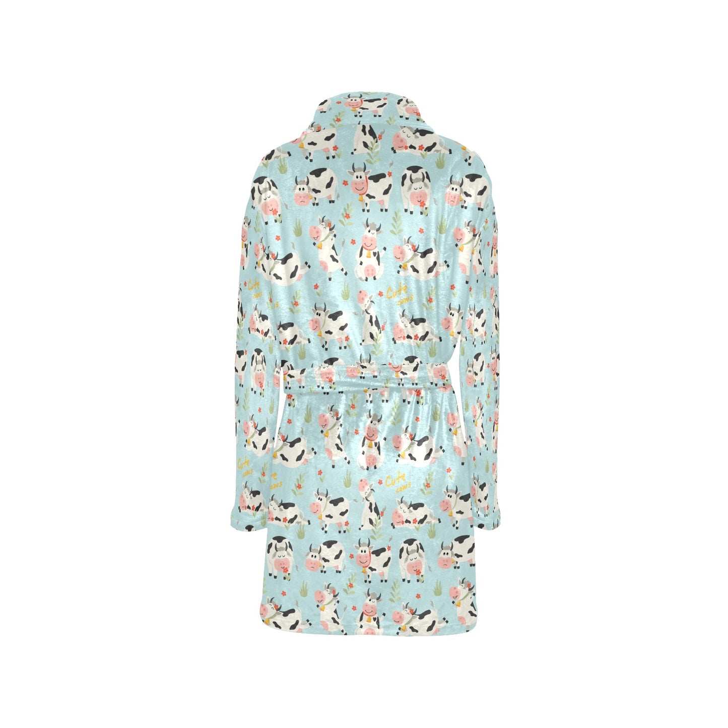 Cattle Print Design LKS403 Women's Fleece Robe