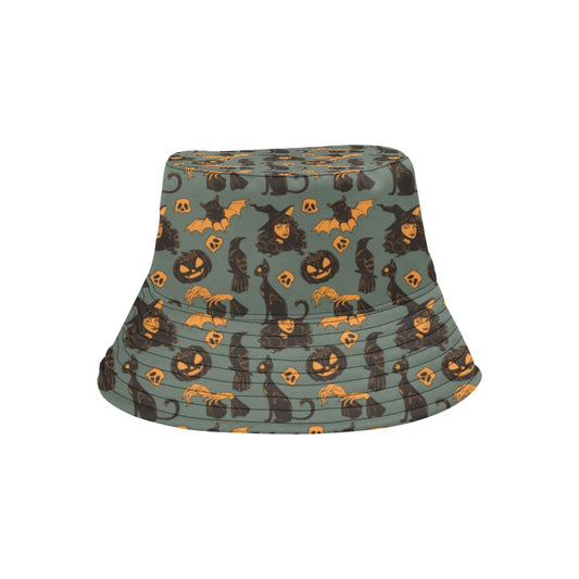 Witch Bat Halloween Print Design LKS305 Unisex Bucket Hat
