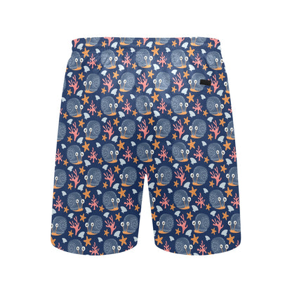 Snail Print Design LKS402 Men's Swim Trunks Beach Shorts
