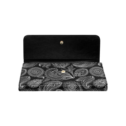 Paisley Pattern Print Design A04 Women's Trifold Wallet
