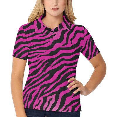 Pink Zebra Women's Polo Shirt