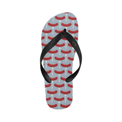 Sausage Print Design LKS301 Flip Flops