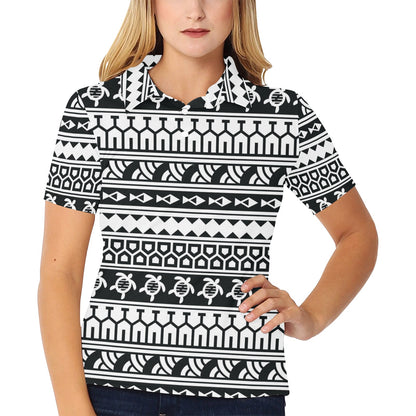 Samoan Pattern Print Design LKS303 Women's Polo Shirt