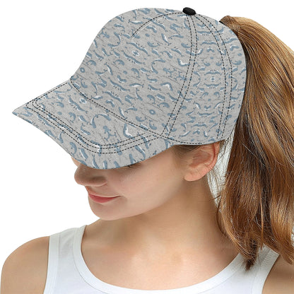 Narwhal Pattern Print Snapback Cap