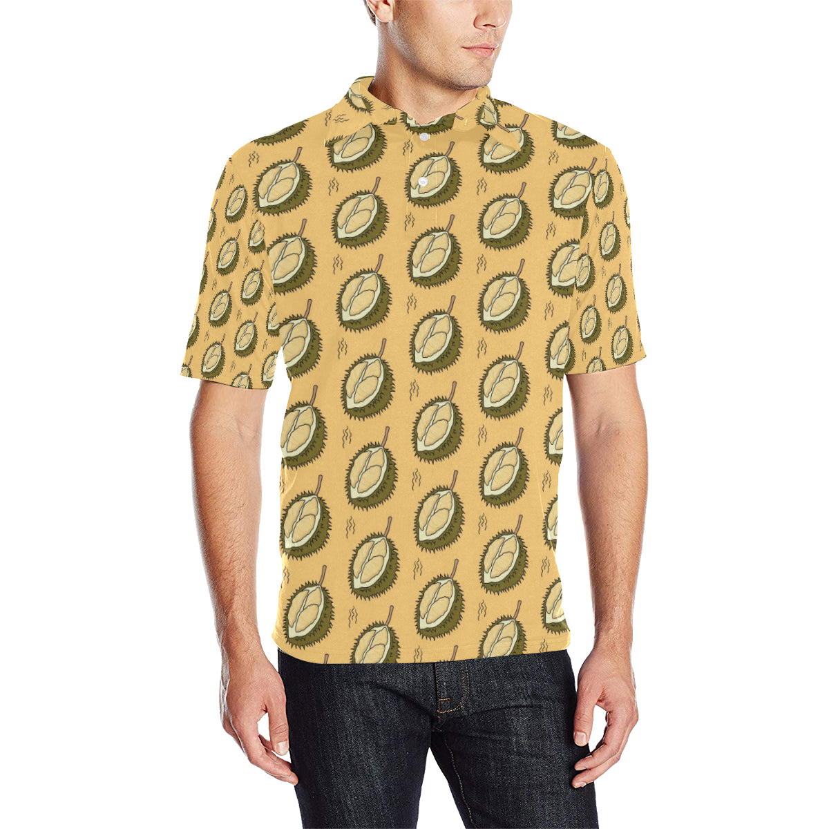 Durian Pattern Print Design DR02 Men Polo Shirt