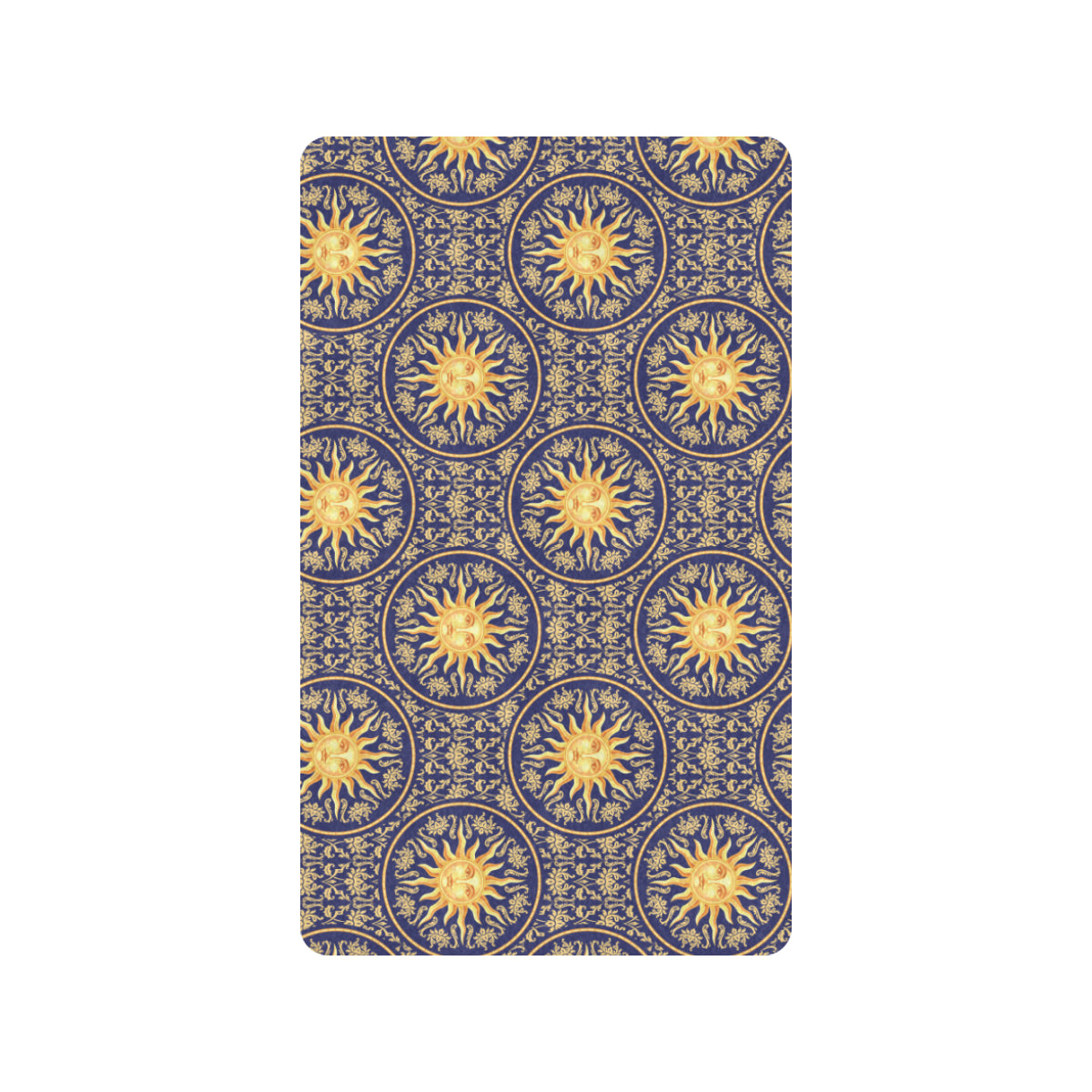 Celestial Gold Sun Face Rubber Doormat