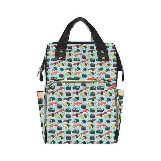 Sushi Pattern Design Diaper Bag Backpack