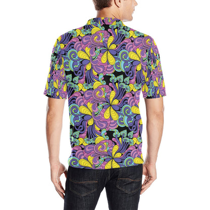 Trippy Print Design LKS305 Men Polo Shirt