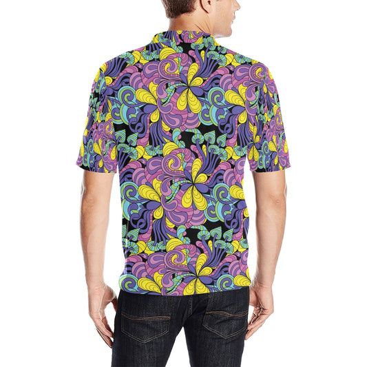Trippy Print Design LKS305 Men Polo Shirt