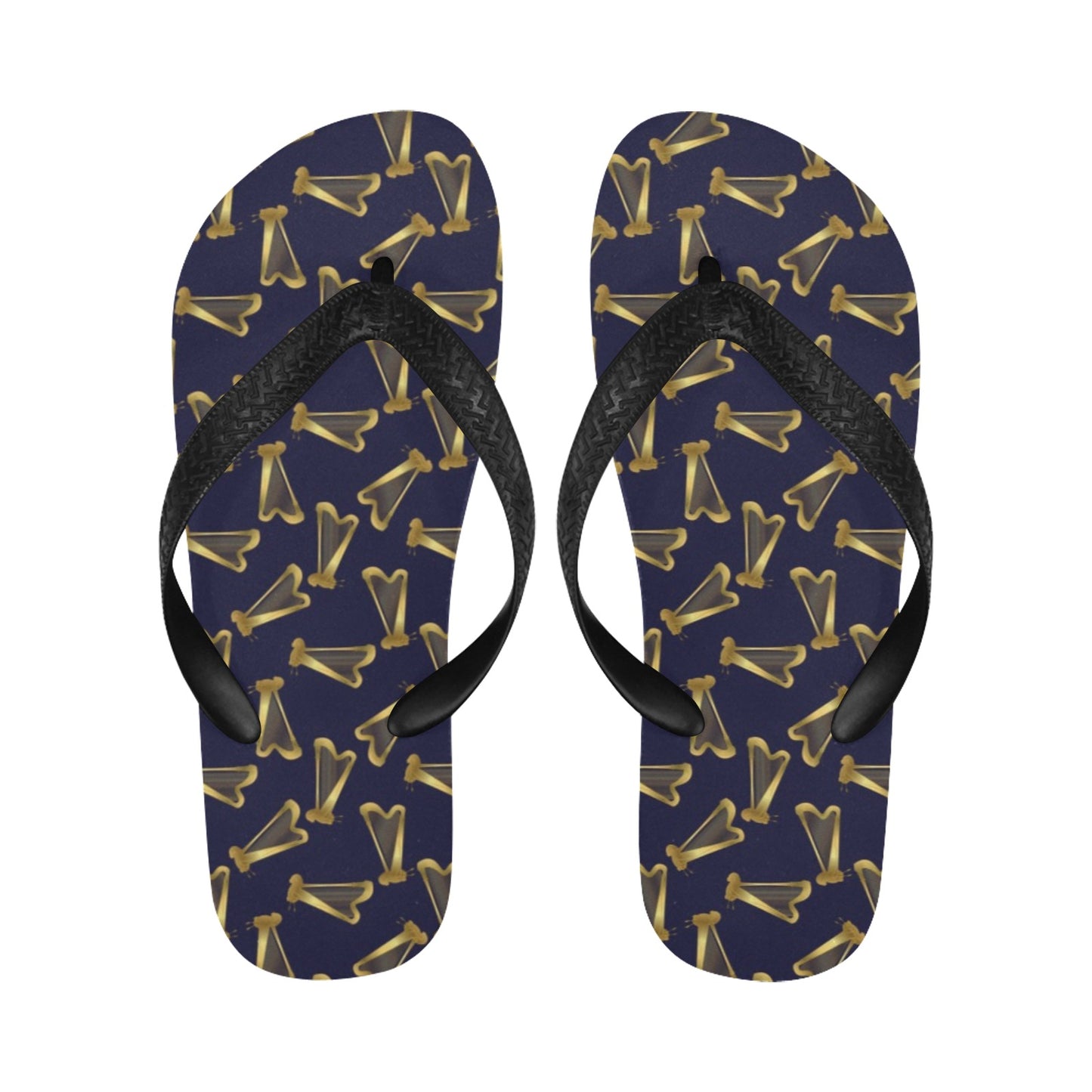 Harp Print Design LKS401 Flip Flops