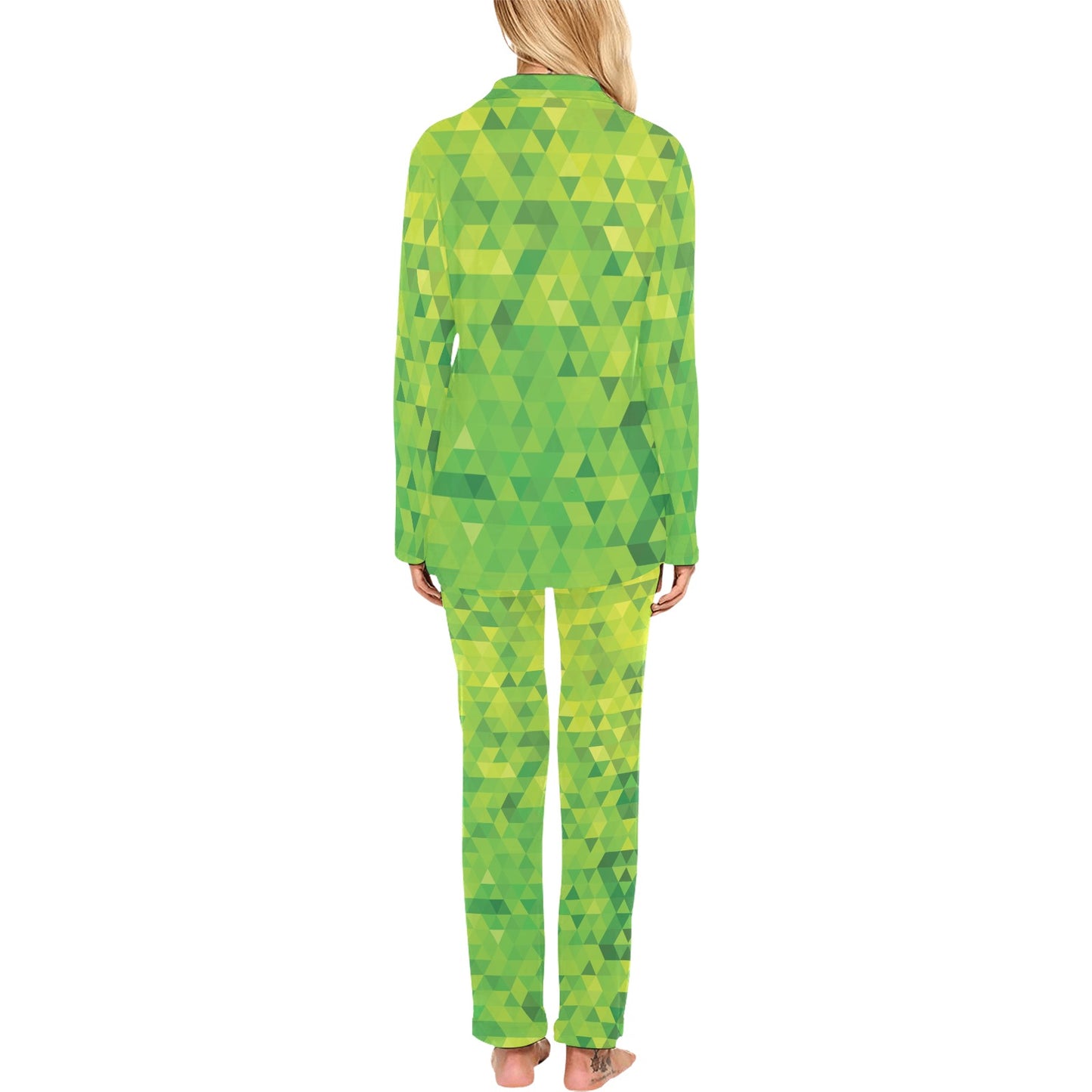 Geometric Print Design LKS402 Women's Long Pajama Set