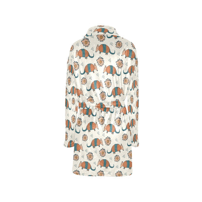 Armadillo Pattern Print Design 02 Women's Fleece Robe