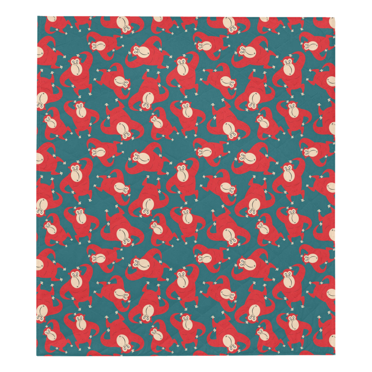 Chimpanzee Pattern Print Design 04 Premium Quilt