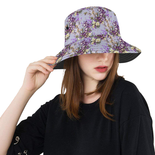 Iris Pattern Print Design IR07 Unisex Bucket Hat