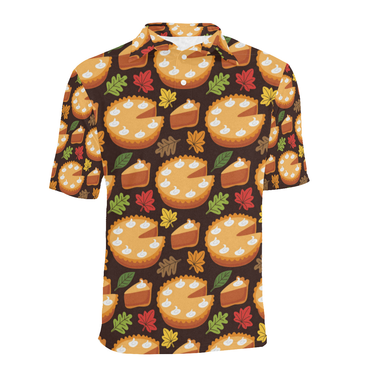 Pie Pattern Print Design A03 Men Polo Shirt