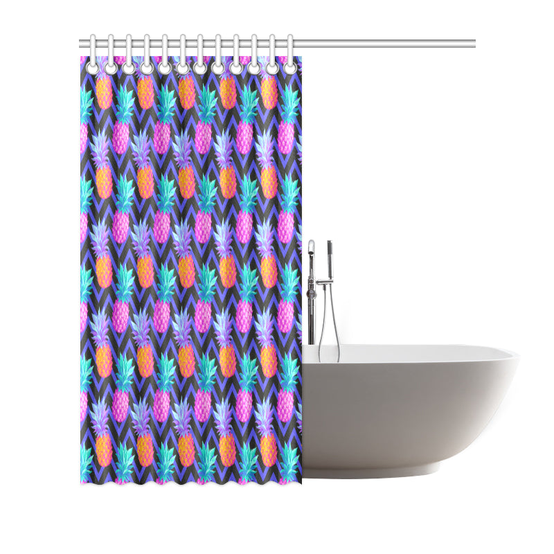 Pineapple Color Art Pattern Shower Curtain