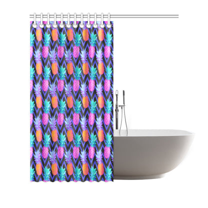 Pineapple Color Art Pattern Shower Curtain