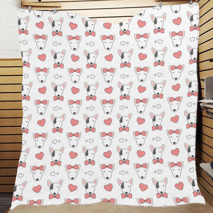 Bull Terriers Pattern Print Design 08 Premium Quilt