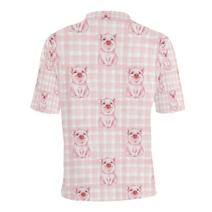 Pig Baby Pattern Print Design 01 Men Polo Shirt