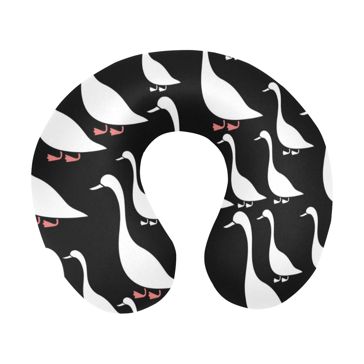 Goose Pattern Print Design 01 U-Shaped Travel Neck Pillow