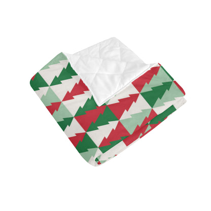 Christmas Tree Pattern Print Design 01 Premium Quilt