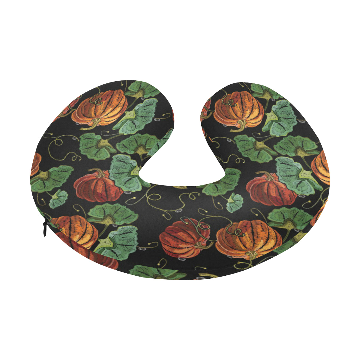 Pumpkin Pattern Print Design A02 U-Shaped Travel Neck Pillow