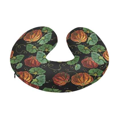 Pumpkin Pattern Print Design A02 U-Shaped Travel Neck Pillow
